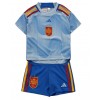 Baby Fußballbekleidung Spanien Auswärtstrikot WM 2022 Kurzarm (+ kurze hosen)